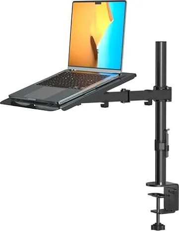 suptek Monitor Arm mit Laptop Halterung Volleinstellbar für 13"-27" Bildschirme Volleinstellbar (40cm Stange) MD6421TP004