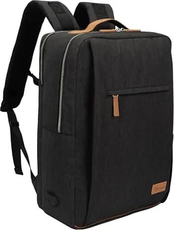Hp hope Laptop Rucksack Herren für Reisen, 29L Durable Rucksäcke Damen Schwarz mit USB Ladeanschluss passt 17,3 Zoll Laptop, Wasserdicht Arbeit Handgepäck Business Weekender Tasche