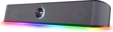 GXTrust Rhox PC Soundbar mit RGB Beleuchtung 12W (6W RMS), Grau