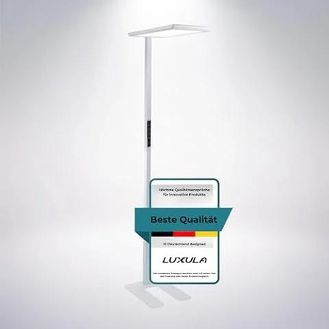 LUXULA Büro Stehlampe LED Weiß, 2x 50W 7000lm, 4000K Neutralweiß