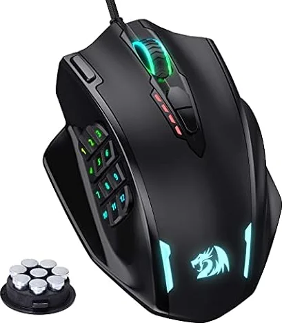 Redragon M908 Impact MMO Gaming Maus Kabelgebunden RGB 12400 DPI