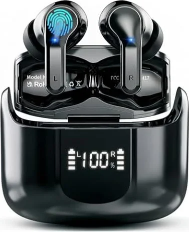2026 Kopfhörer Kabellos Bluetooth 5.4 Kopfhörer, 6D-Stereo Ohrhörer in Ear