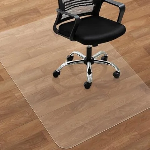 SHAREWIN Bürostuhl Unterlage 120x75cm - Bodenschutzmatte Bürostuhl & Schreibtischstuhl Unterlage mit Antirutsch - Halbtransparente Bodenmatte Bürostuhlunterlage für Holz-, Fliesen- & Hartböden