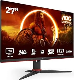 AOC 27G2ZNE/BK 27 zoll FHD Gaming Monitor, 240Hz, VA Panel, 4ms GtG, , FreeSync Premium, (1920x1080 HDMI 2x 2.0 DP 1x 1.4)Schwarz/Rot