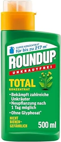 Roundup Unkrautfrei Total Konzentrat 500 ml Herbizid für Ziergärten