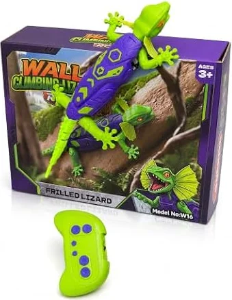 Kikapabi Wandkletterer Gecko Spielzeug für Jungen und Mädchen im Alter von 3 4 5 6 7 8 9 10 Jahren, 2.4GHz Fernsteuerung 360° drehbar kriecht auf Boden und Decke Halloween Geburtstage Geschenk