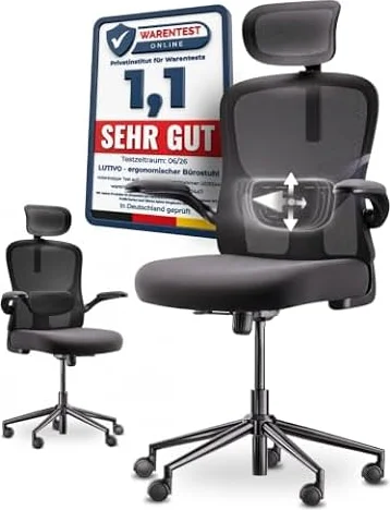 LUTIVO Charlie Bürostuhl Ergonomisch Schreibtischstuhl