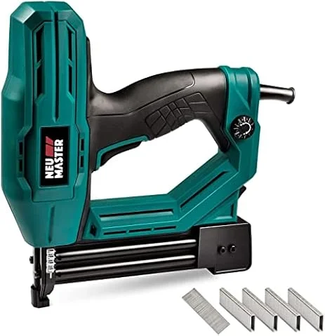 NEU MASTER Master NTC0040 Elektro-Tacker-Nagelpistole für Holz 30 mm mit elektronischer Schlagkraftvorwahl, Sicherheitsnase, Tacker