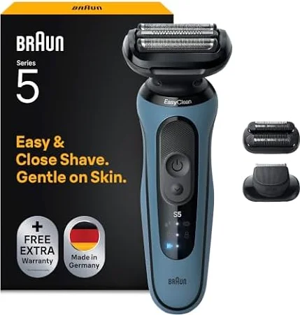 Braun Rasierer Herren Elektrisch Series 5, 52-A1820si, Azurblau