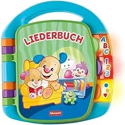 Fisher-Price Lernspaß, Liederbuch, Baby Musik Buch, Musikspielzeug für Babys, Elektronisches Kinderbuch, ab 6 Monate, Deutsche Version, CDH40