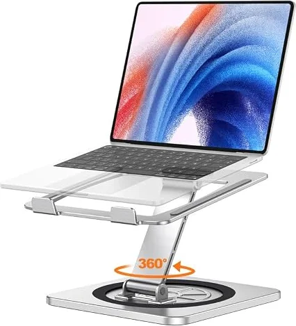 EOIWUY Laptop Ständer mit 360° Drehteller, Verstellbar Laptop Stand