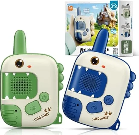 Walkie Talkie Kinder, Dinosaurier Spielzeug ab 3 4 5 6 7 8 Jahren Junge Geschenkideen Walky Talky Geschenk Junge 3-8 Jahre Outdoor Spiele für Jungen Funkgerät Kinderspielzeug Ostergeschenke Kinder